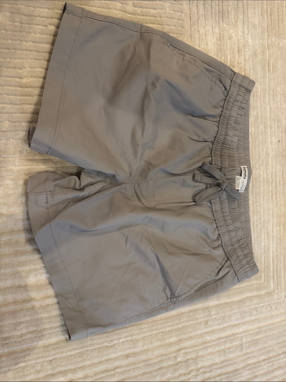Sonoma Gray Elastic Waist Casual Men's Shorts